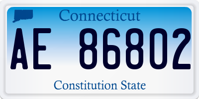 CT license plate AE86802