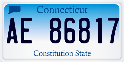 CT license plate AE86817