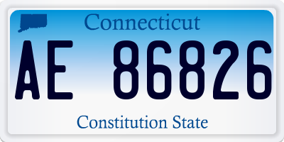 CT license plate AE86826