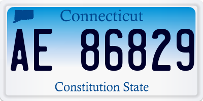 CT license plate AE86829