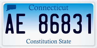 CT license plate AE86831