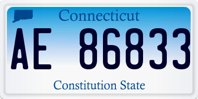 CT license plate AE86833
