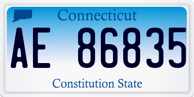 CT license plate AE86835