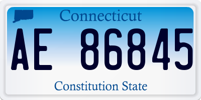 CT license plate AE86845