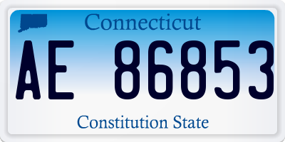 CT license plate AE86853