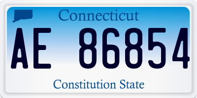 CT license plate AE86854