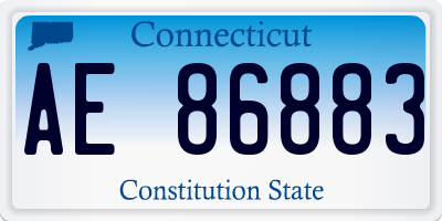 CT license plate AE86883