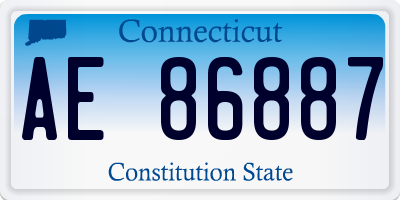 CT license plate AE86887
