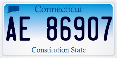 CT license plate AE86907