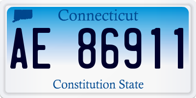 CT license plate AE86911