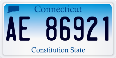 CT license plate AE86921
