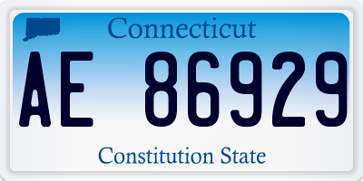 CT license plate AE86929