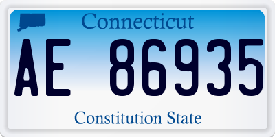 CT license plate AE86935