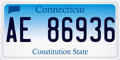 CT license plate AE86936