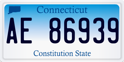 CT license plate AE86939