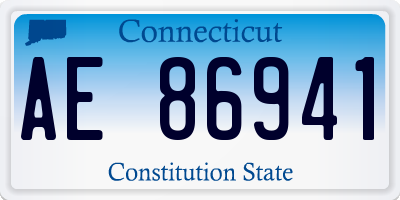 CT license plate AE86941