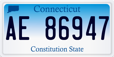 CT license plate AE86947