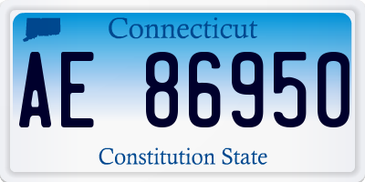 CT license plate AE86950