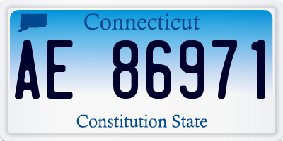 CT license plate AE86971