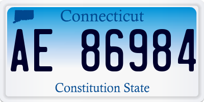 CT license plate AE86984