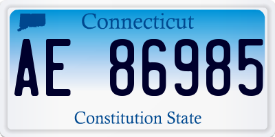 CT license plate AE86985