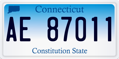 CT license plate AE87011