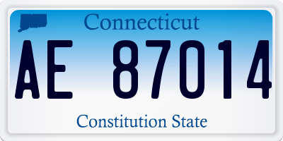 CT license plate AE87014