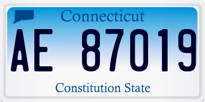 CT license plate AE87019