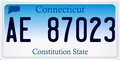 CT license plate AE87023