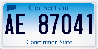 CT license plate AE87041