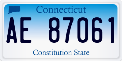 CT license plate AE87061