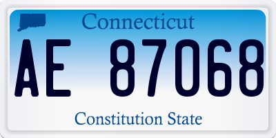 CT license plate AE87068