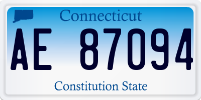 CT license plate AE87094
