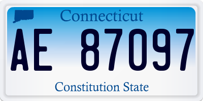 CT license plate AE87097