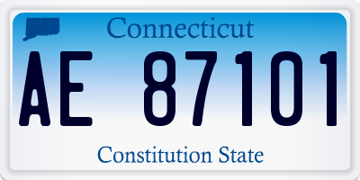 CT license plate AE87101