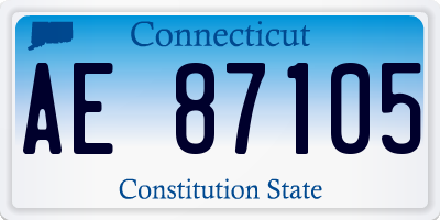 CT license plate AE87105
