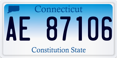 CT license plate AE87106