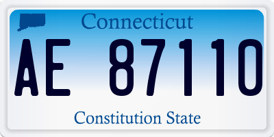 CT license plate AE87110