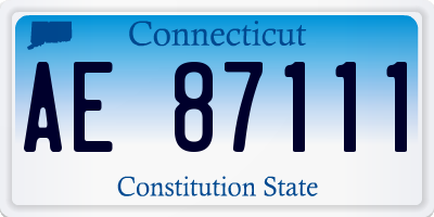 CT license plate AE87111