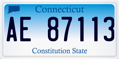 CT license plate AE87113