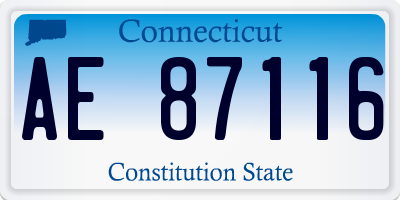 CT license plate AE87116