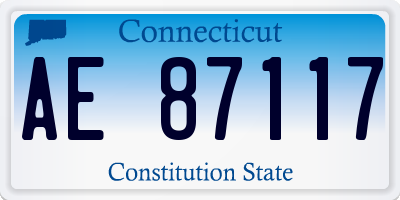 CT license plate AE87117