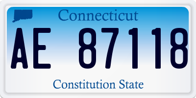CT license plate AE87118