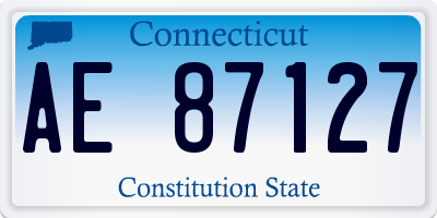 CT license plate AE87127