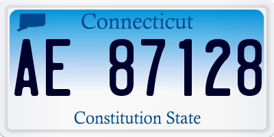 CT license plate AE87128