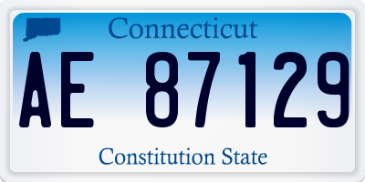 CT license plate AE87129