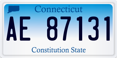 CT license plate AE87131