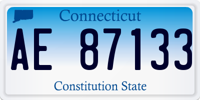 CT license plate AE87133