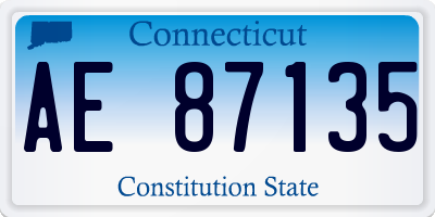 CT license plate AE87135