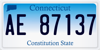 CT license plate AE87137